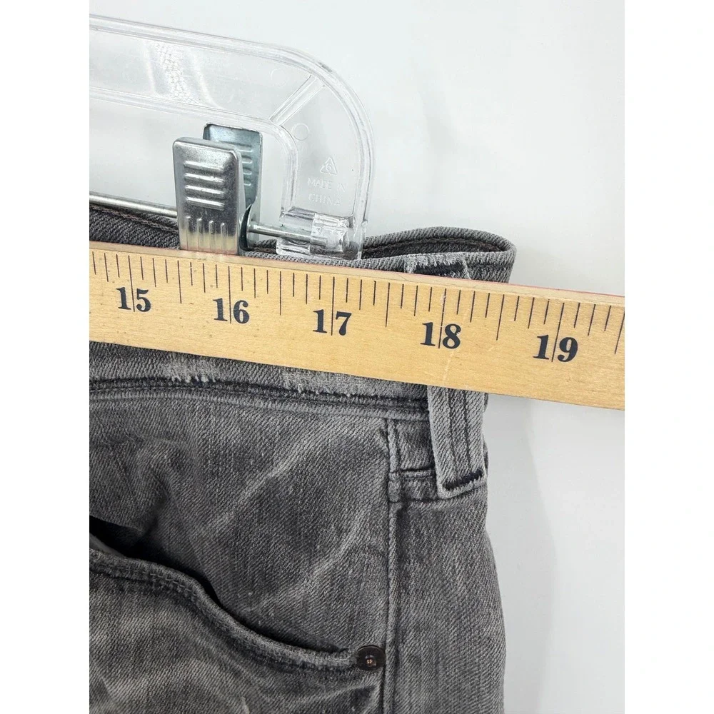 True Religion Danny Straight Jeans Mens 33 Gray Faded Whiskered MAXT36U24